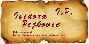 Isidora Pejković vizit kartica